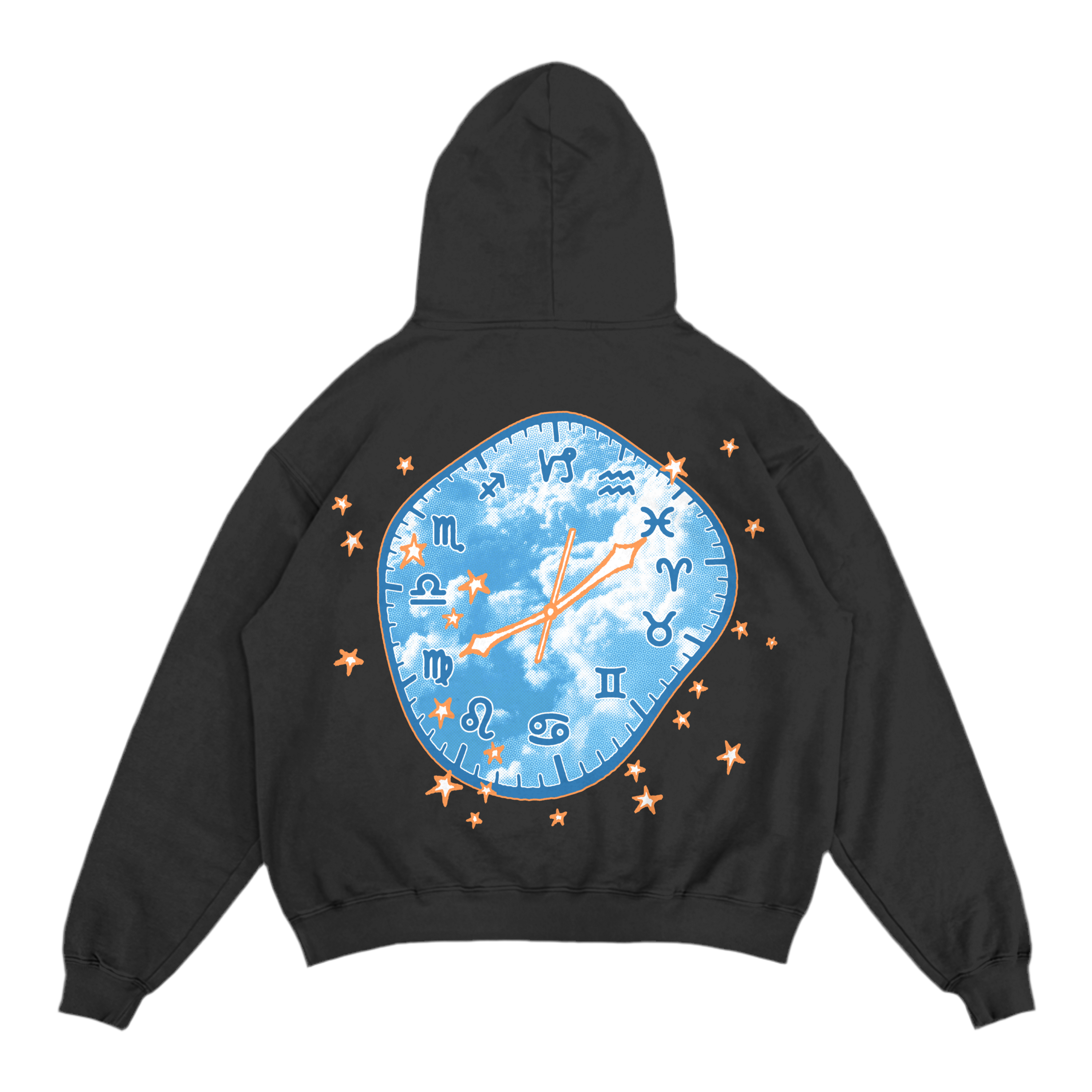 zodiac clock hoodie